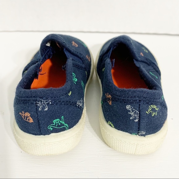 Carter’s Damon Allover Dinosaur Print Casual Canvas Slip-on Sneakers Skate Shoe - Picture 4 of 8